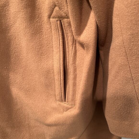 LANDS' END Beige Wool Blend Doubled Breasted Peacoat Women's Sz. 16W preppy EUC - Picture 4 of 11